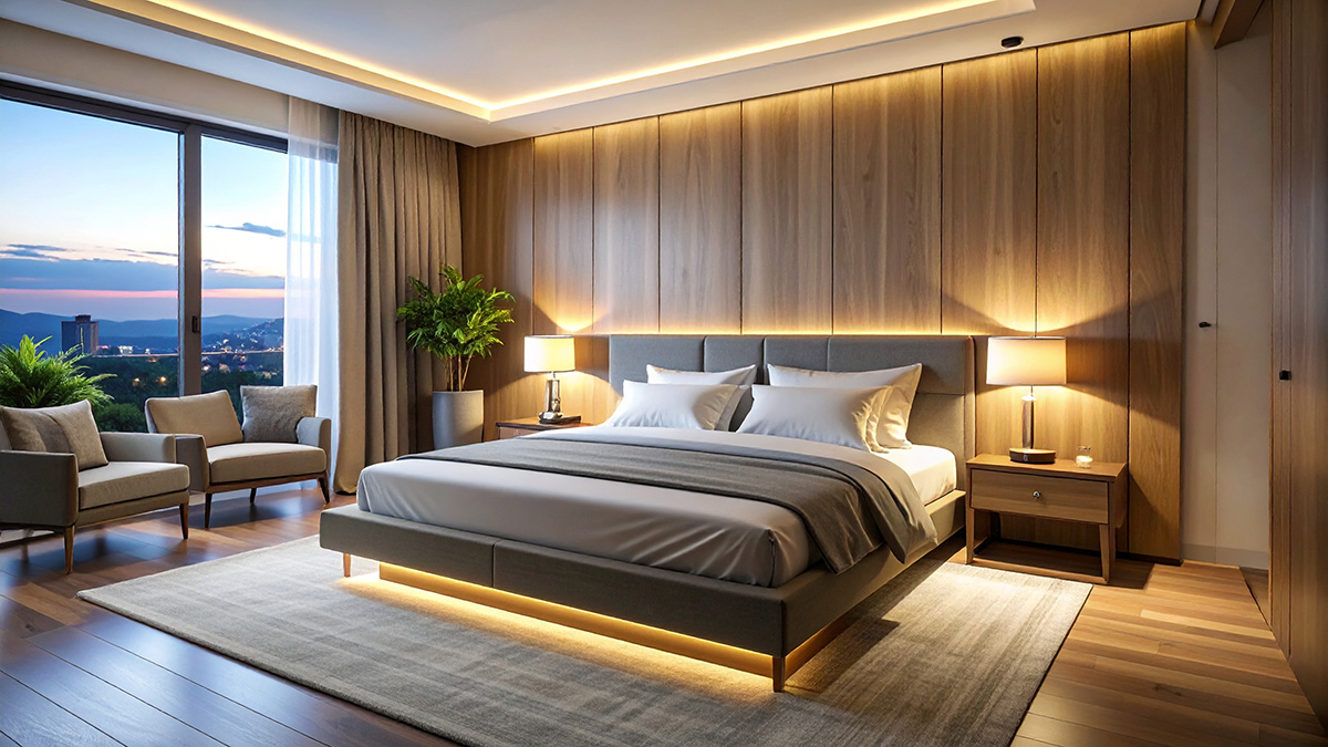 Oświetlenie LED do pokoju hotelowego